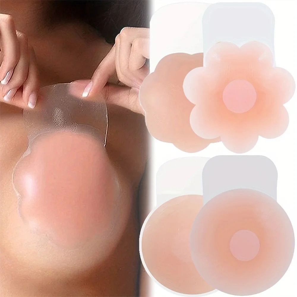 Push Up Bra Silicone - 1Pairs Silicone Nipple Cover Lift Up