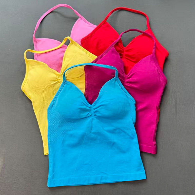 T Shirt Bra Seamless - Women Yoga Sports Bra Seamless Tank