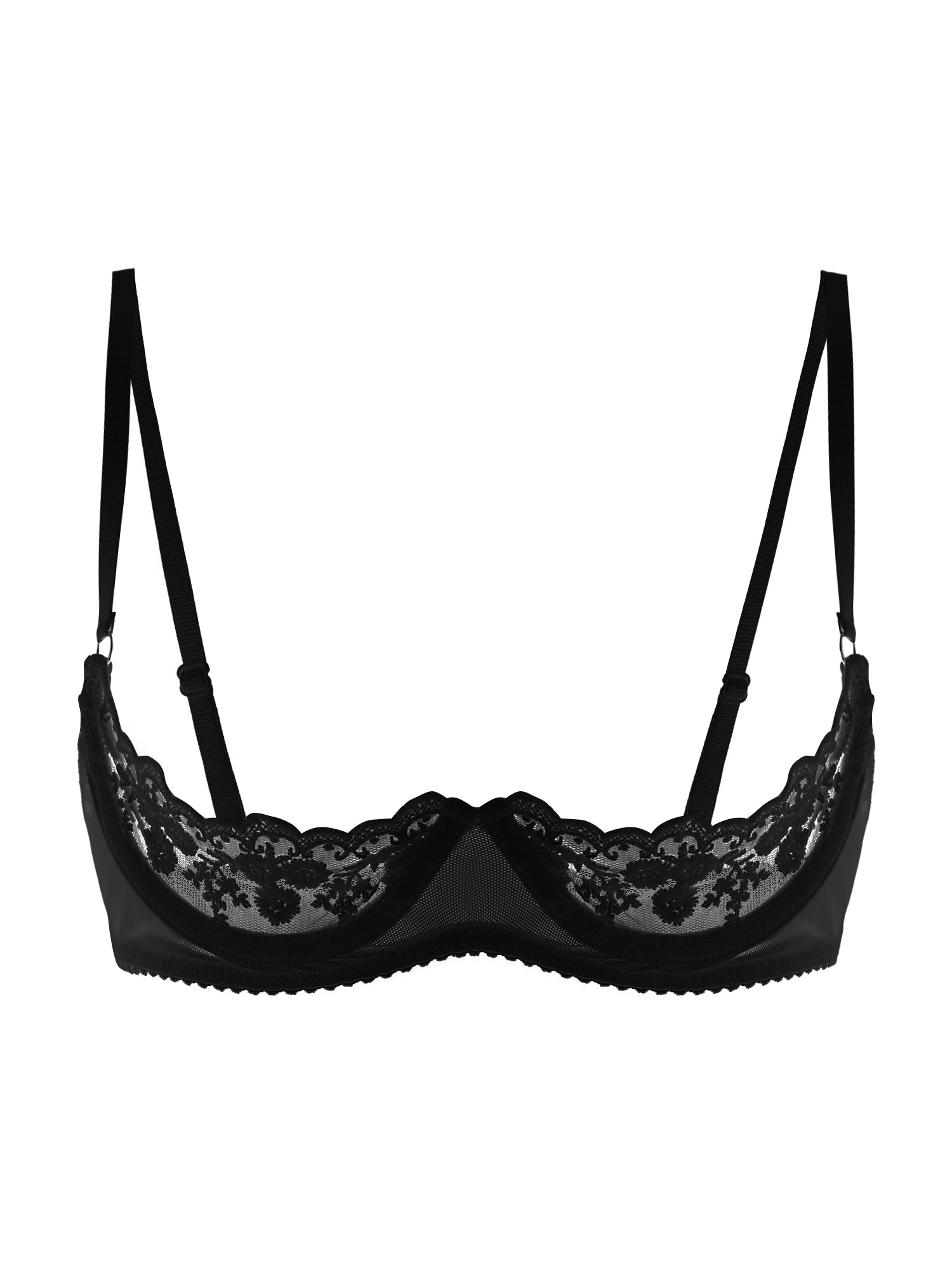 Women Sexy Open Cups Bra Sheer - огляд і ціна Sheer Bra Lace