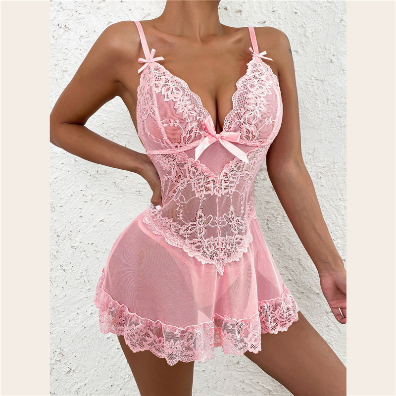 Women's Sexy Lace Babydoll Dre - огляд і ціна Sheer Mesh Bra