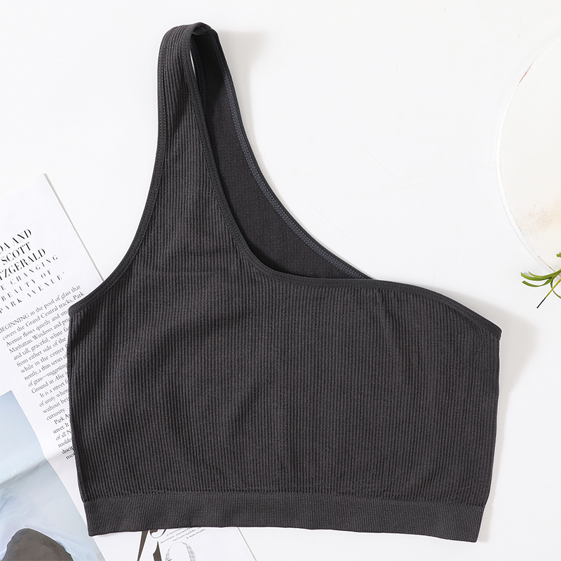 One Shoulder Tank Tops Women S - огляд і ціна T Shirt Bra Seamless