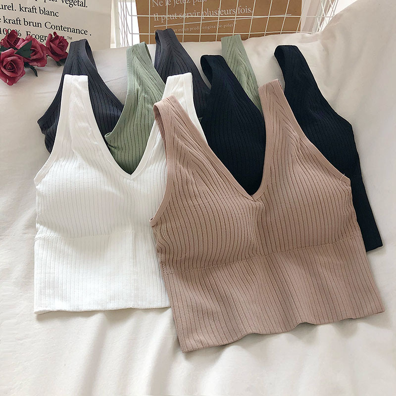 Women's Tank Crop Tops Female  - огляд і ціна T Shirt Bra Seamless