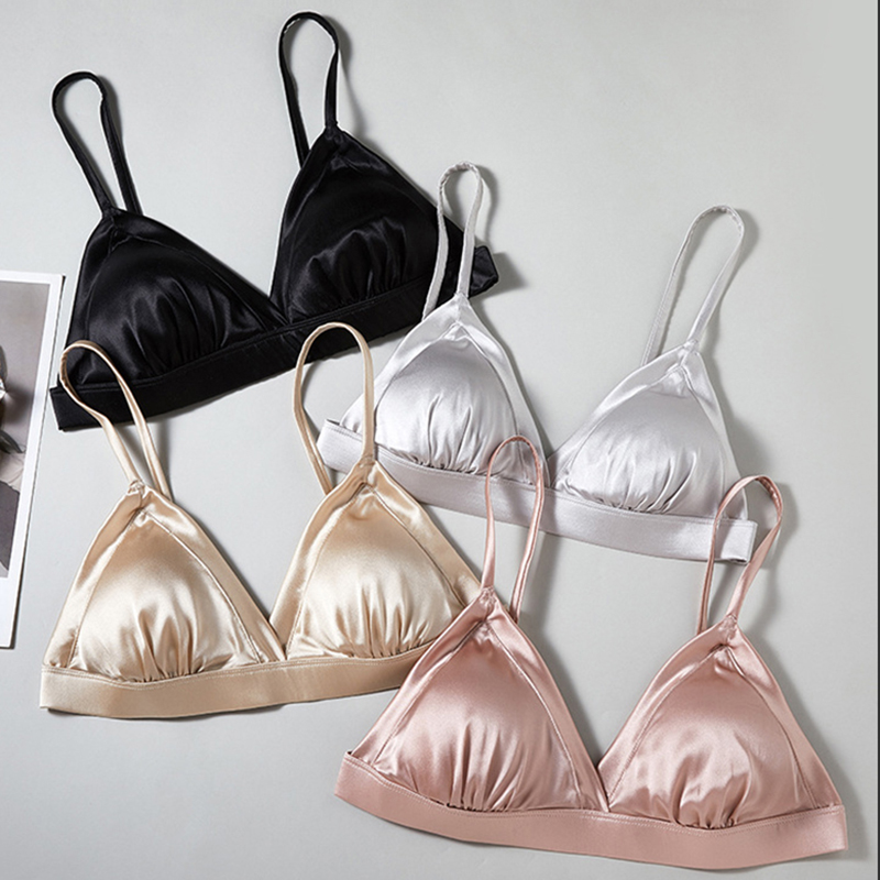Luxury Real Silk Satin Wireles - огляд і ціна Sleep Bra Bralette