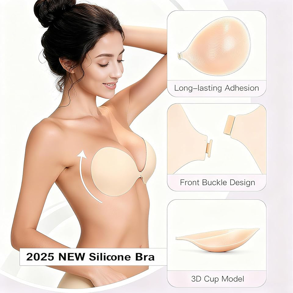 Strapless Push Up Sticky Bra P - огляд і ціна Backless Bra Sticky