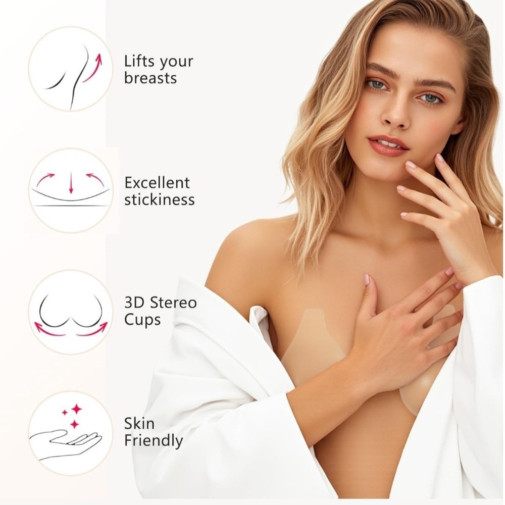 Seamless Silicone Nipple Cover - огляд і ціна Push Up Bra Silicone